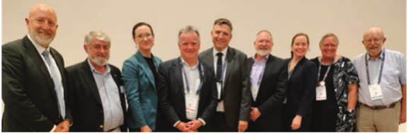 Sydney Declaration Forum at IAFS 2023 – LR Dr Simon Walsh (AFP), Nicholas Cowdery AO KC (former NSW Director of Public Prosecutions), Dr Jennifer Raymond (NSW PoliceForce), Prof. Noel Woodford (Victorian Institute of Forensic Medicine), Prof. Claude Roux (UTS), Prof. Keith Inman (California State University East Bay, USA), Dr Rebecca Bucht (NationalBureau of Investigation, Finland), Dr Sheila Willis (former Director of Forensic Science Ireland) and Prof. Pierre Margot (UNIL)