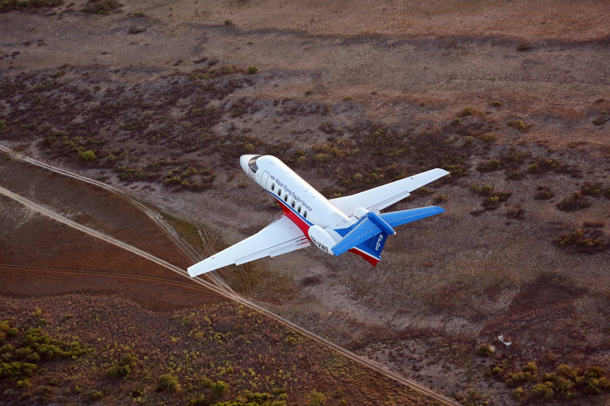RFDS PC-24 over the Australian Outback.
