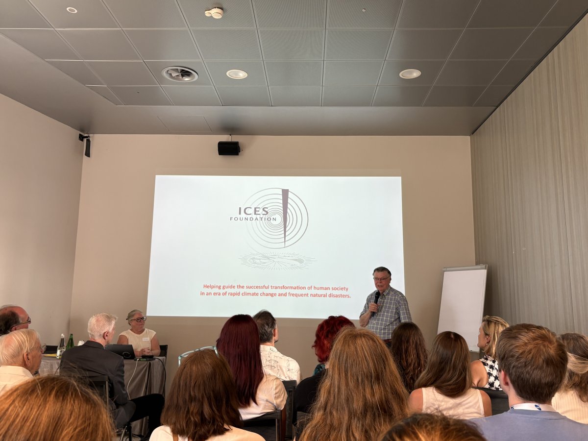 Dr. Bob Biship speaking on behalf of the ICES Foundation
